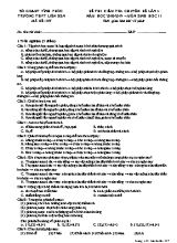 Đề thi kiểm tra chuyên đề lần 4 môn Sinh học Lớp 11 - Mã đề 357 - Năm học 2018-2019 - Trường THPT Liễn Sơn